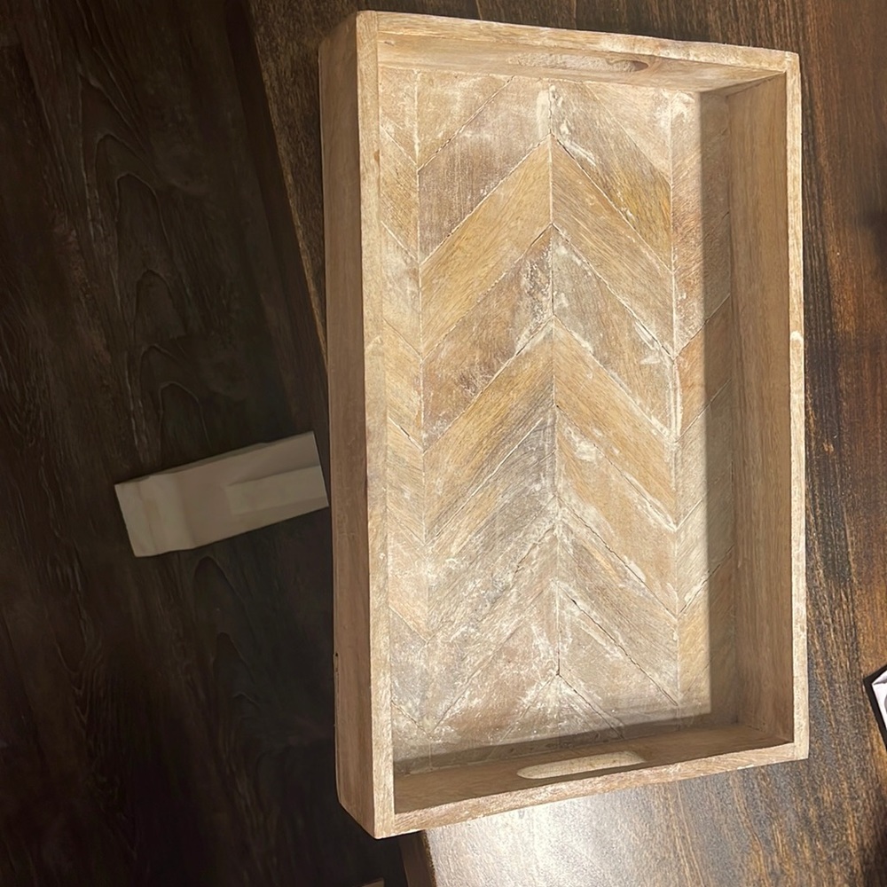 Wooden decorative tray